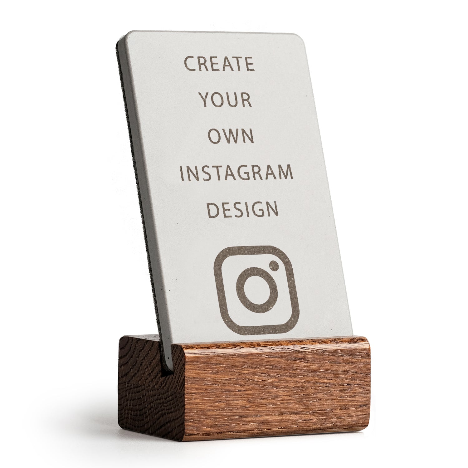 Instagram NFC Aufsteller von brique, mit eigenem Design personalisierbar.