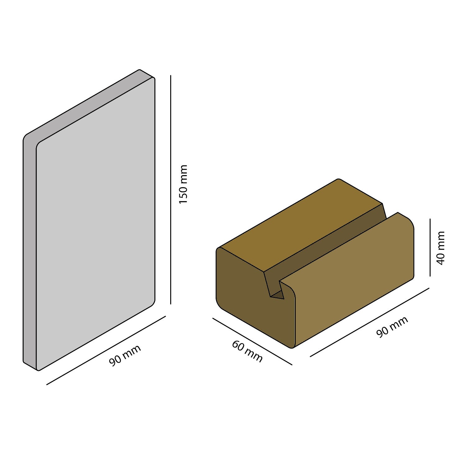 Abmessungen NFC Aufsteller brique groß