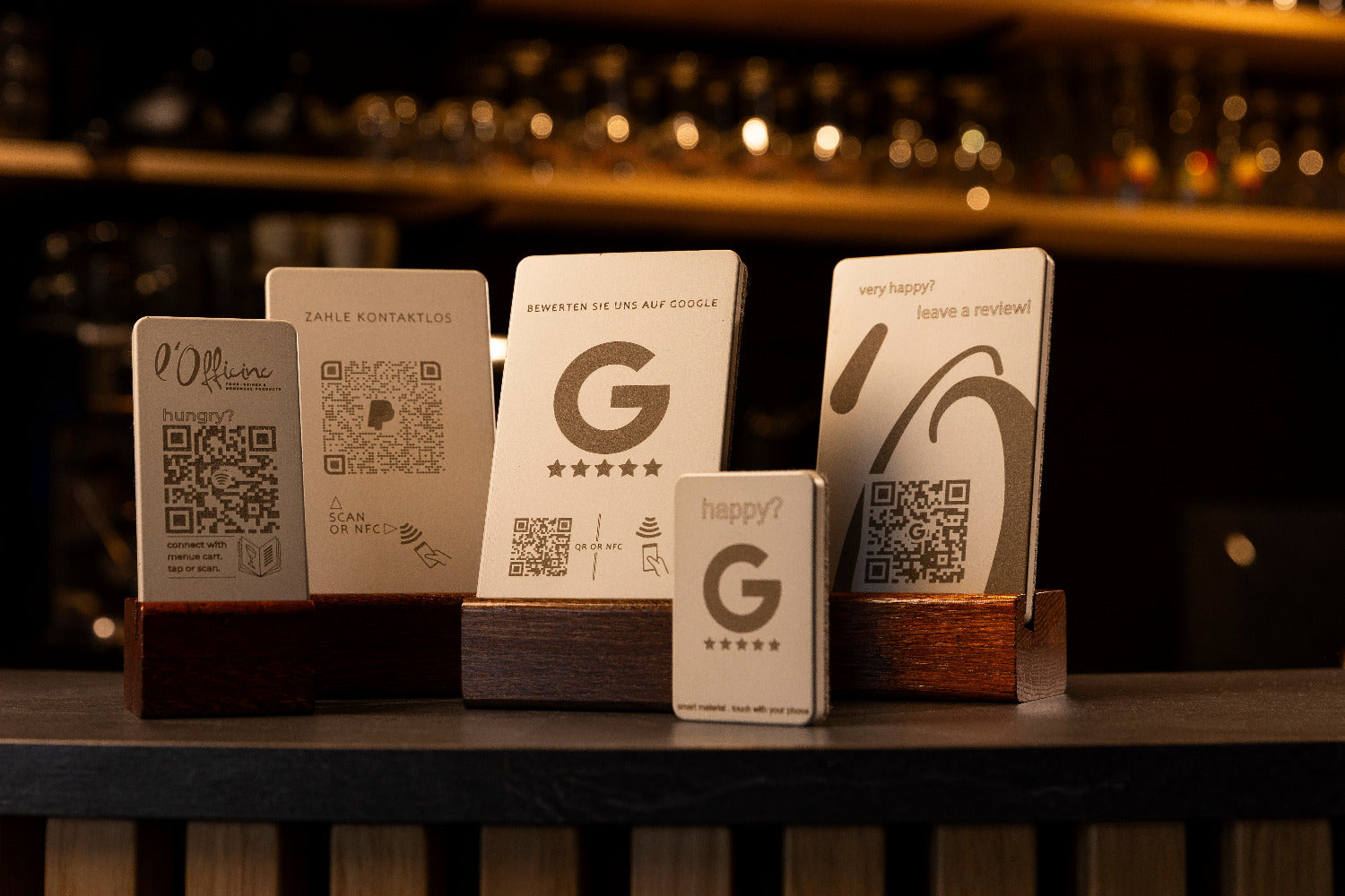 der brique NFC Aufsteller ist in vielen Varianten erhältlich. 