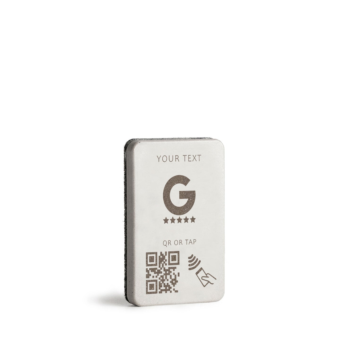 Kleiner Google NFC Bewertung Aufsteller von brique - schick und modern aus Beton 